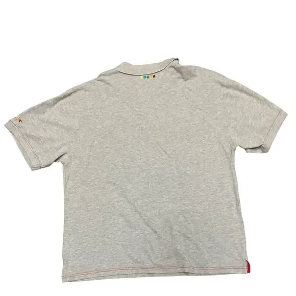 COOGI Embroidered Hands Green polo Rainbow Colors Size 3XL Cotton Vintage Y2K - Picture 2 of 7